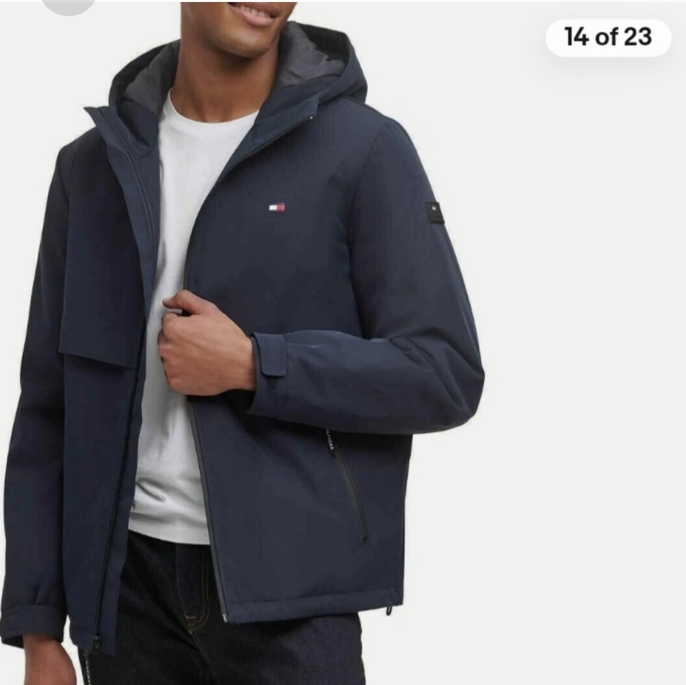 Tommy Hilfiger Men's Performance Hooded Jacket Nwt XL, Navy